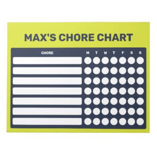 Chore-diagram för personlig anteckningsblock