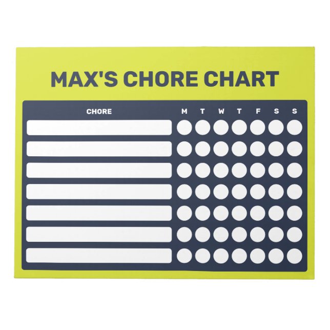 Chore-diagram för personlig anteckningsblock (Framsida)