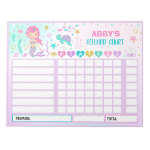 Chore-Personlig för Sjöjungfru av diagram, utåt Anteckningsblock