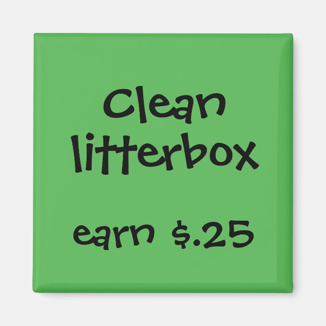 Chore Rewards för barn Magnet (Framsidan)