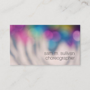Choreograf Colorful Bokeh Dots Entertainment Visitkort