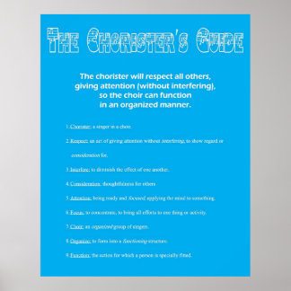 Choristers guide poster