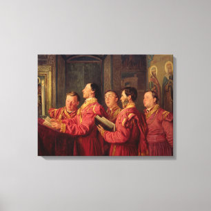 Choristers in the Church, 1870 Canvastryck