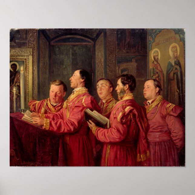 Choristers in the Church, 1870 Poster (Framsidan)