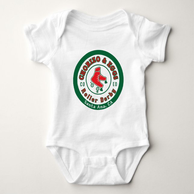 Chorizo & äggCoEdrulle Derby på vit Tee Shirt (Framsida)