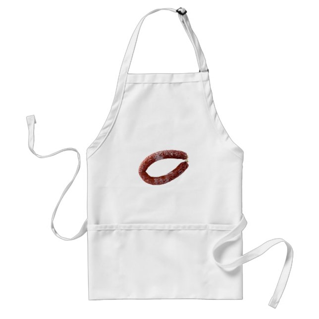 Chorizo-korv isolerad som klippt förkläde (Framsidan)