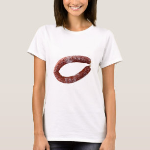 Chorizo-korv isolerad som klippt t-shirt