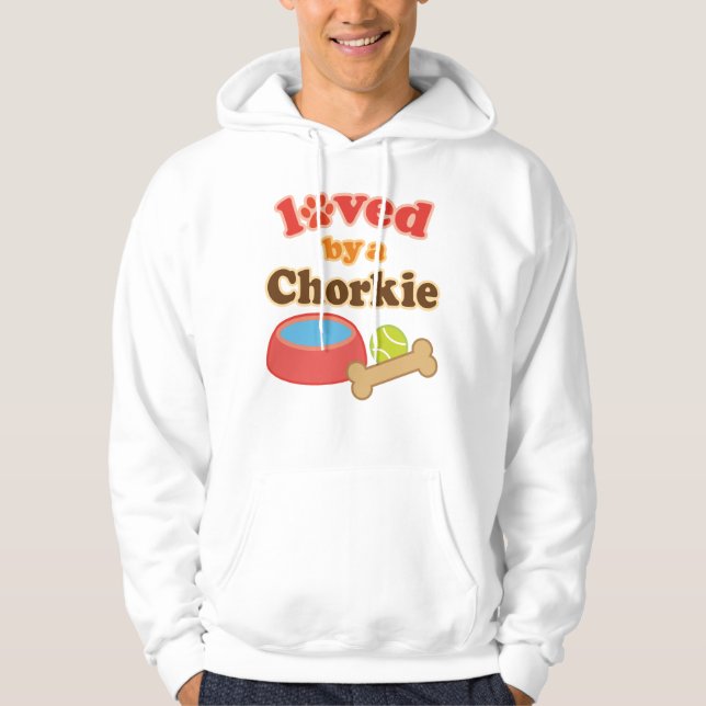 Chorkie hund avelngåva sweatshirt (Framsida)