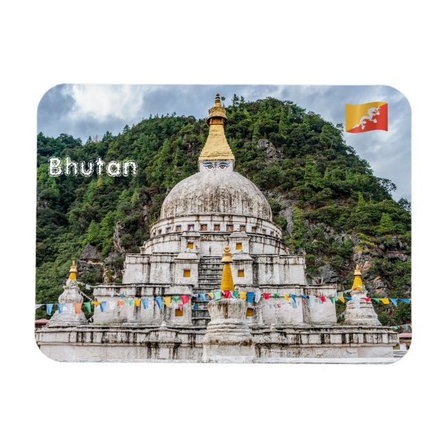 Chorten Kora - Östra Bhutan, Himalaya, Asien Magnet (Horisontell)