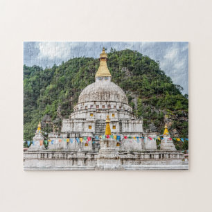 Chorten Kora - Östra Bhutan, Himalaya, Asien Pussel