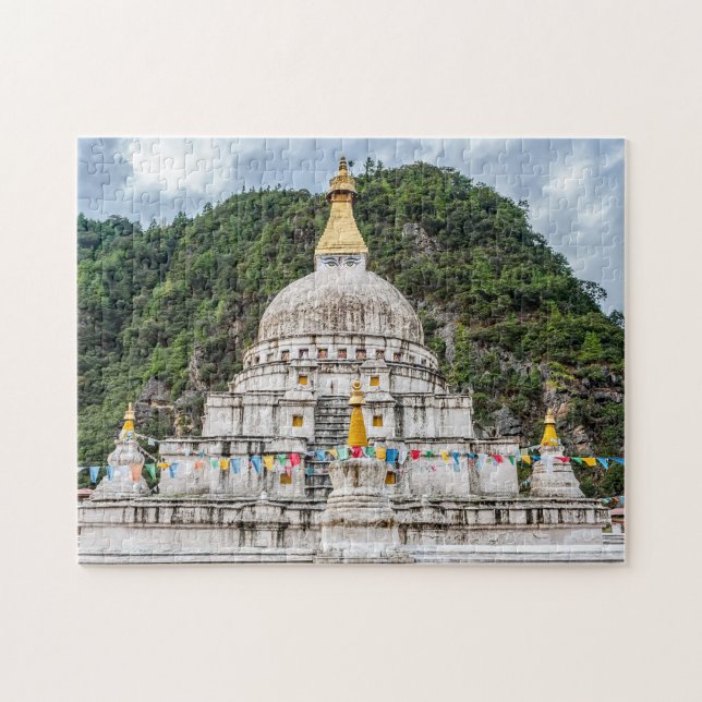 Chorten Kora - Östra Bhutan, Himalaya, Asien Pussel (Horisontell)