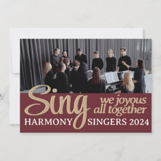 Chorus Choir God jul Singer Music Photo Julkort
