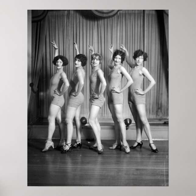 Chorus Girls, 1927. Vintage Photo Poster (Framsidan)