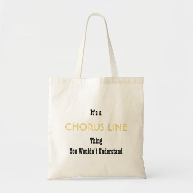 Chorus Line Tote Bag Tygkasse (Framsidan)