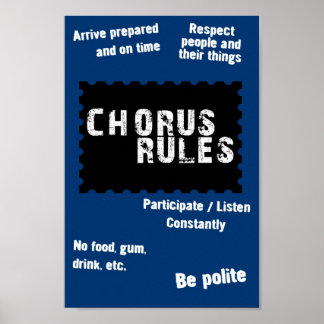 Chorus Regler Poster