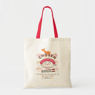 "Chosen" 1 Peter 1:2 Christian Scripture Tote Bag Tygkasse