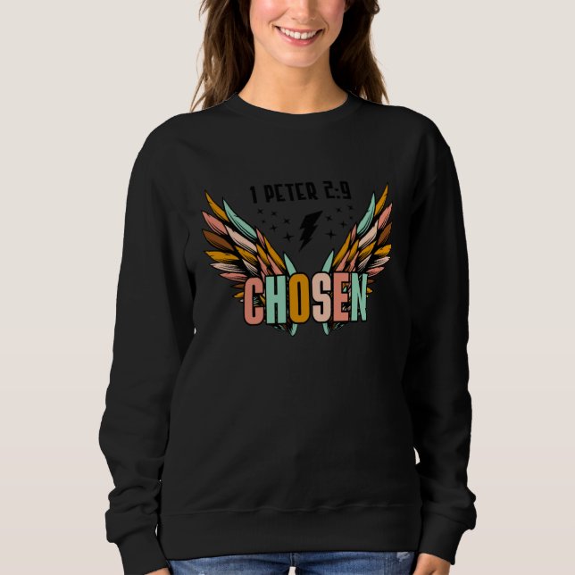 Chosen 1 Peter 29 Cross Happy Easter Day Christian T Shirt (Framsida)