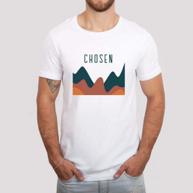 Chosen Burnt Orange Abstrakt Christian Faith T Shirt (Skapare uppladdad)