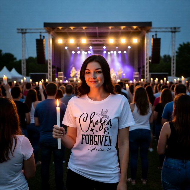 Chosen & Forgiven Ephesians 1:4 Identity T Shirt (Skapare uppladdad)