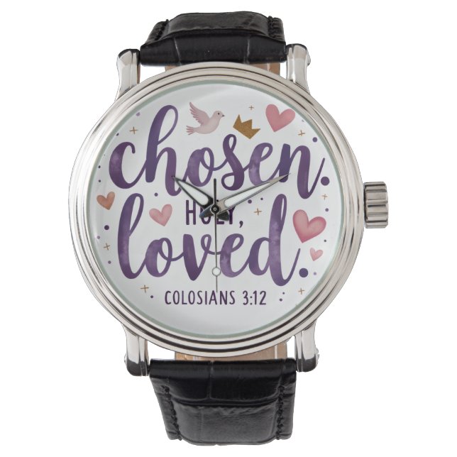 Chosen. Holy. Loved." Christian e-Watch  Armbandsur (Framsida)