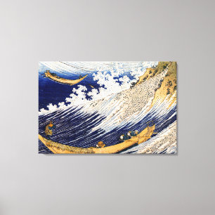 Choshi i Simosa-provinsen av Hokusai Canvastryck