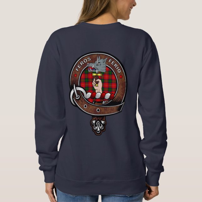 Chosholm Klan Badge & Tartan Women's Sweatshirt T Shirt (Baksida)