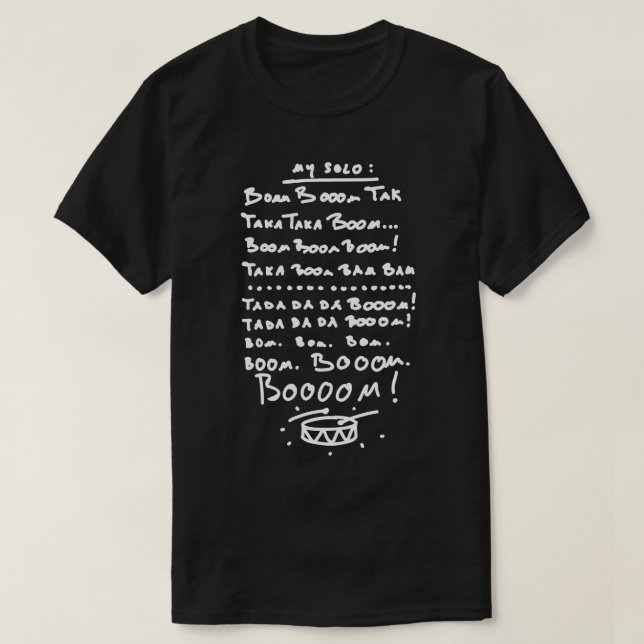 Chost Lakan för Drummers white T Shirt (Design framsida)