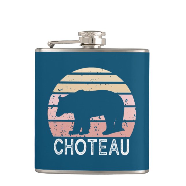 Choteau Montana Retro Bear Fickplunta (Framsidan)