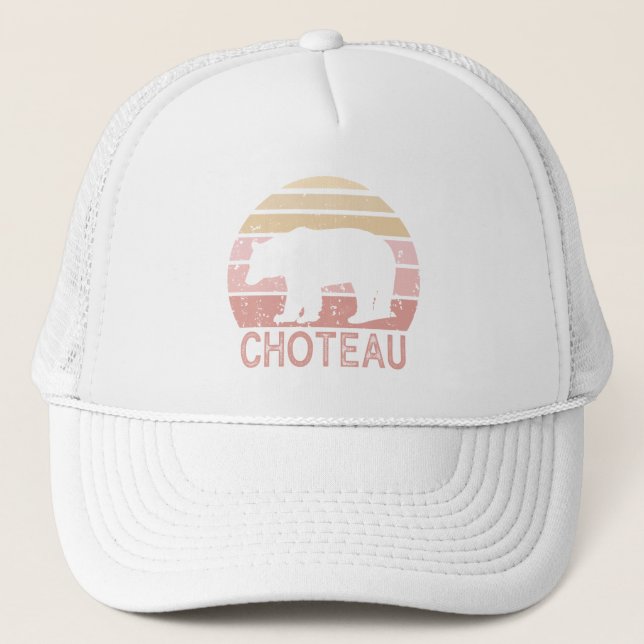 Choteau Montana Retro Bear Keps (Framsida)