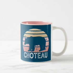 Choteau Montana Retro Bear Två-Tonad Mugg