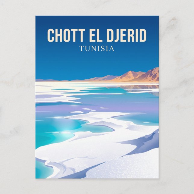 Chott el Djerid Tunisien Vykort (Framsida)