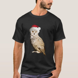 Chouette de Noël réaliste avec bonnet festif T Shirt