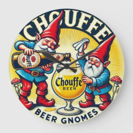 Chouffe Beer Gnomes Theme Design Stor Klocka