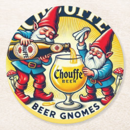 Chouffe Beer Gnomes Theme Design Underlägg Papper Rund