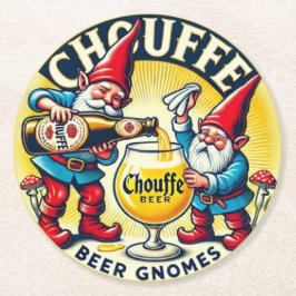 Chouffe Beer Gnomes Theme Design Underlägg Papper Rund