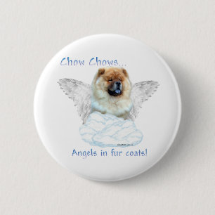 Chow Chow Angel - Button Knapp