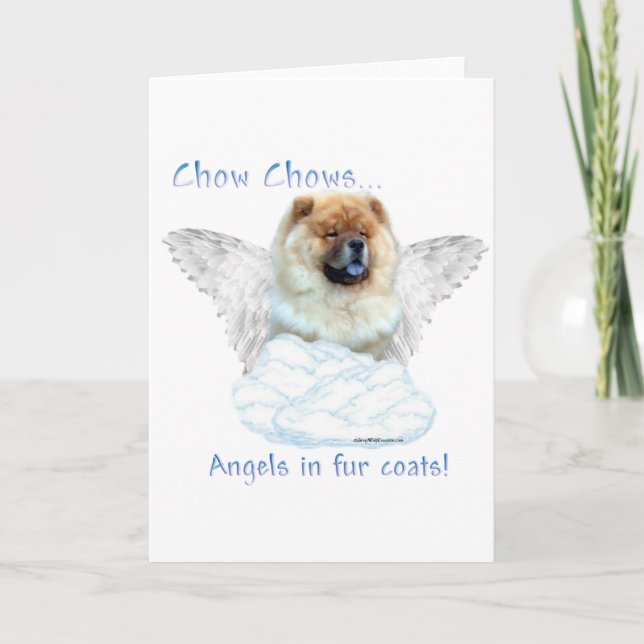 Chow Chow Angel Helgkort (Framsida)