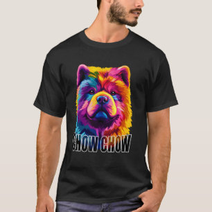 Chow Chow Ansikte Färgrik Hund Ägare Älskare Män K T Shirt