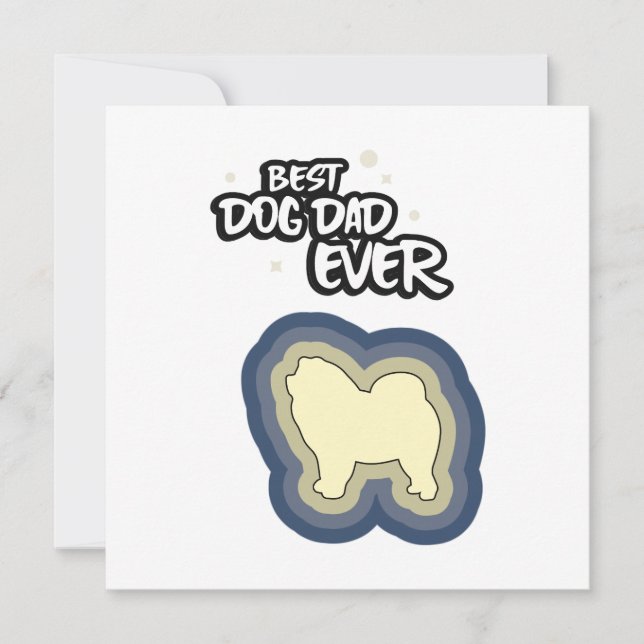 Chow Chow Blue Best Hund Pappa nånsin i Woof You Kort (Framsida)