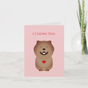 Chow Chow Card, Hund Valentine, Alla hjärtans dag Anteckningskort