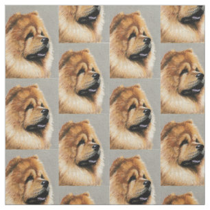 Chow Chow Chow Hund Art Fabric Tyg