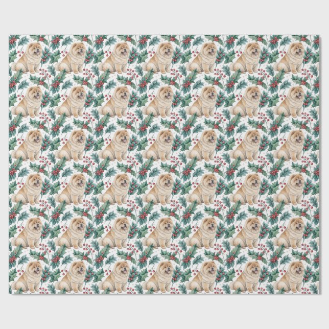 Chow Chow Christmas Wrapping Paper Presentpapper (Platt)