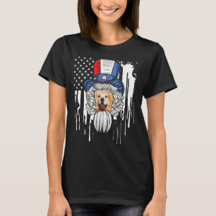 Chow Chow Costume Patriotic 4:e juli American F T Shirt