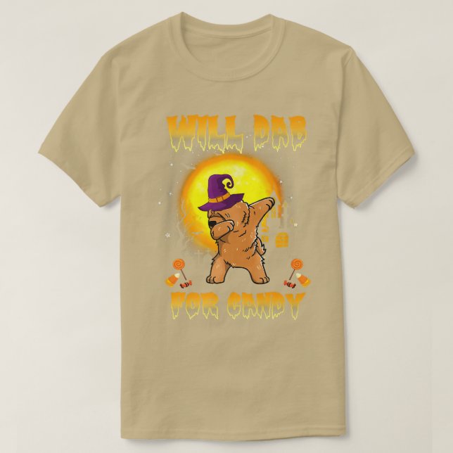 Chow Chow Dabbing Dog Will Dab For Candy Funny Hal T Shirt (Design framsida)