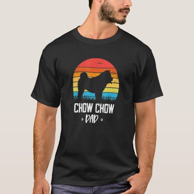 Chow Chow Dad Retro Vintage T Shirt (Framsida)