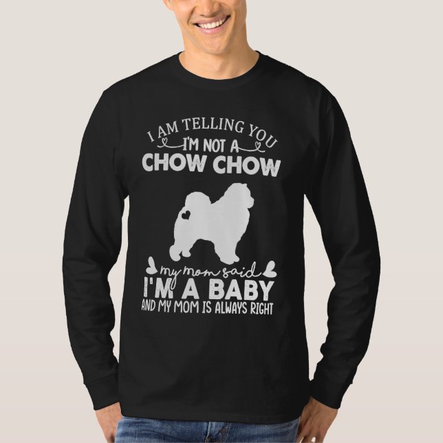 Chow Chow Dog   For Women Mom Mama Baby Dog T Shirt (Framsida)