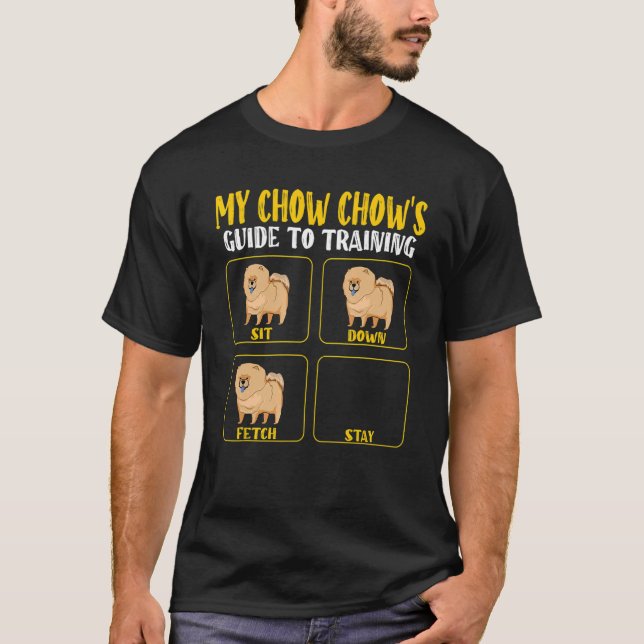 chow chow dog mom dad training guide dogs t shirt (Framsida)