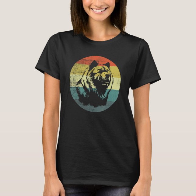 Chow Chow Dog Retro Design T Shirt (Framsida)