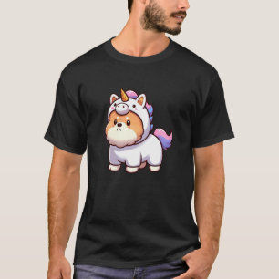 Chow Chow Enhörning Hund Roligt Mytologiskt Väsen T Shirt