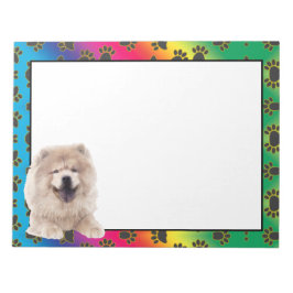 Chow Chow-färgat anteckningsblock i tass mönster h